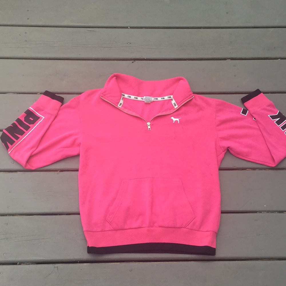 PINK quarter zip sweatshirt
